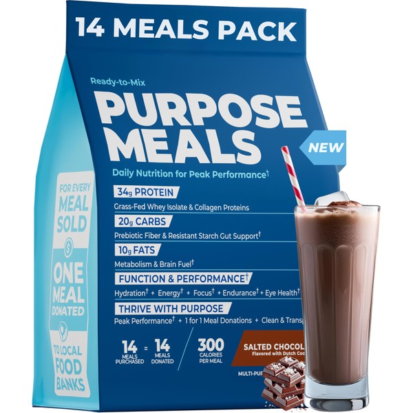 Meal Replacement Shake, Grass Fed Whey Protein Isolate & Collagen