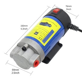 MAKERELE Oil Extractor Pump For Engine Oil Extraction And Oil Transfer Change Pump,Portable Electric Self-Priming Powerful Gear Pump