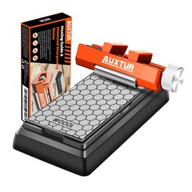 AUXTUR Sharpening Stone with Honing Guide Tool Set for Woodworking,Flattening Stone,Complete Sharpening System Woodworking Tools for Chisel Sharpening and Plane Restoration(guide+stone)