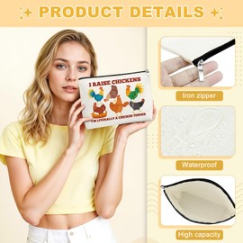 Mxrymvu Chicken Gifts for Women Makeup Bag Chicken Lovers Gift Chicken Themed Gifts for Niece Friend Farmer Cosmetic Bag Funny Farm Animal Gift for Graduation Birthday Zipper Pouch Travel Bags
