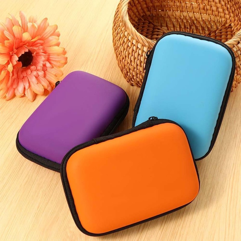 2PCS Waterproof Hard EVA Shockproof Carrying Case, Hard Drive Storage