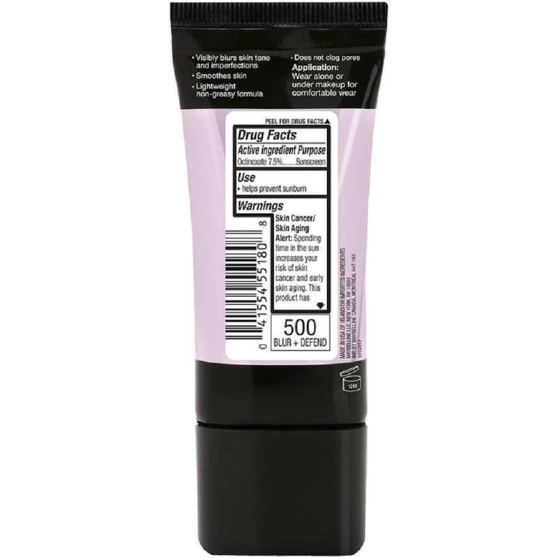 Maybelline New York Facestudio Master Prime Primer Makeup, Blur+ Defend,