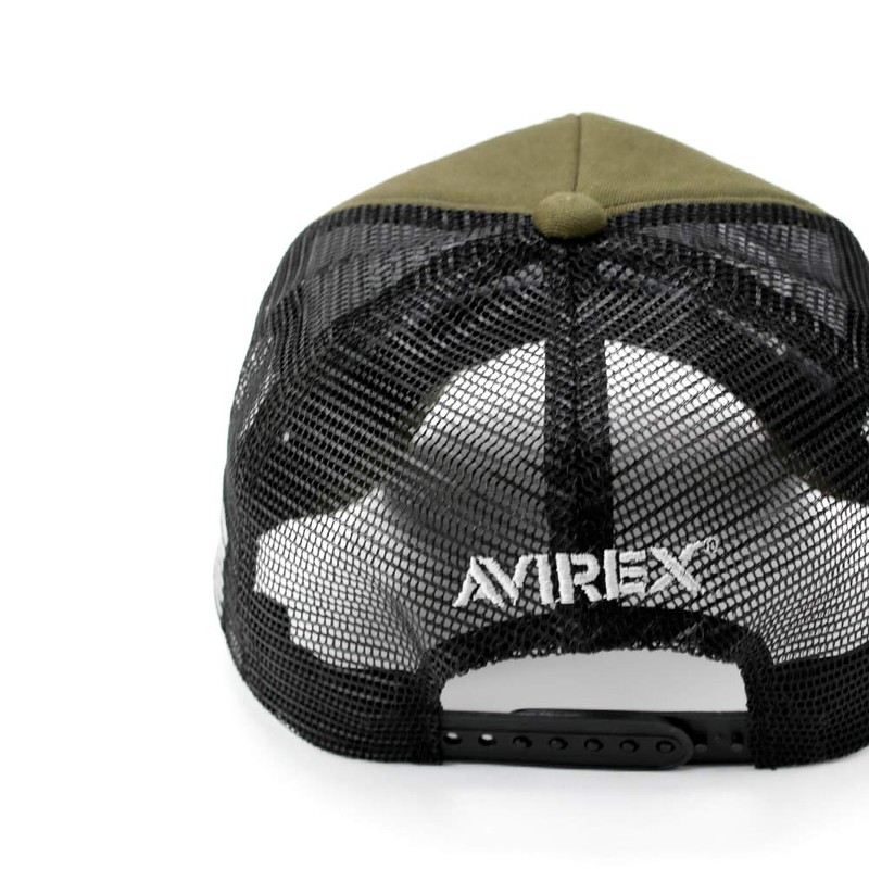 AVIREX USA Embroidered Patch Mesh Cap, Hat, Men’s, Women’s, Military,
