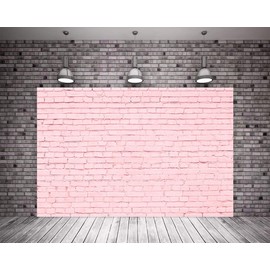 7X5ft Princess Pink Brick Wall Photography Backdrops Birthday Party Baby Show Bridal Show Photo Background for Studio Children Backdrop for Picture