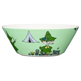 Arabia Schüssel aus Keramik gefertigt, mit Moomin Motiv Snufskin, Grün mit einem Durchmesser von 15cm, 1015560