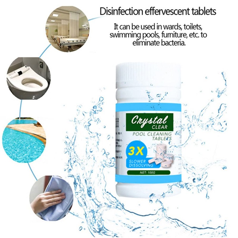 Chlorine Tablets for Swimming Pool, 100g Chlorine Tablets for Hot
