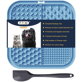 Licking Mat for Dogs & Cats with Suction Cups, 1 Pack Square Dog Slow Feeder Lick Pat for Anxiety Relief & Boredom, Dog Toys to Keep Them Busy, Pets Bathing Training Grooming Mat