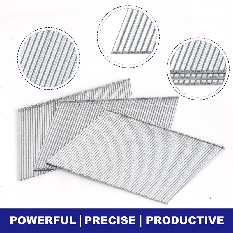 HW HAMWOO 16 Gauge Angled Finish Nails, 20-Degree,Galvanized Assorted Size