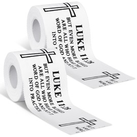 MiniInflat 2 Pcs Cross Tape Christian Athletic Tape Sports Wrap 2in x 23ft Jesus Cotton Wrist Wrap for Soccer Football Baseball Gymnastics Boxing Christian Church Gifts(White,Luke 11:28)