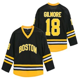 Youth Boston Happy Gilmore 18 Adam Sandler 1996 Movie Hockey Jersey Black Stitched (as1, Alpha, s, Regular, Black)