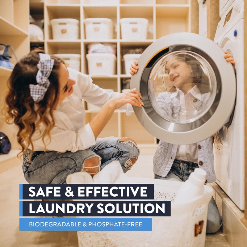 Detco Blue Max Industrial-Strength Laundry Detergent Concentrate - Safely Clean