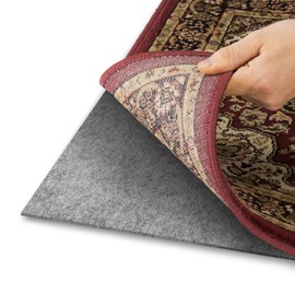 Alpine Neighbor Area Rug Pad with Grip Tight Technology (8x10) | Non-Slip Padding Perfect for Hardwood Floors | Thick Felt Cushion for Rugs Nonskid Kitchen Persian Carpet Mat Natural Grey