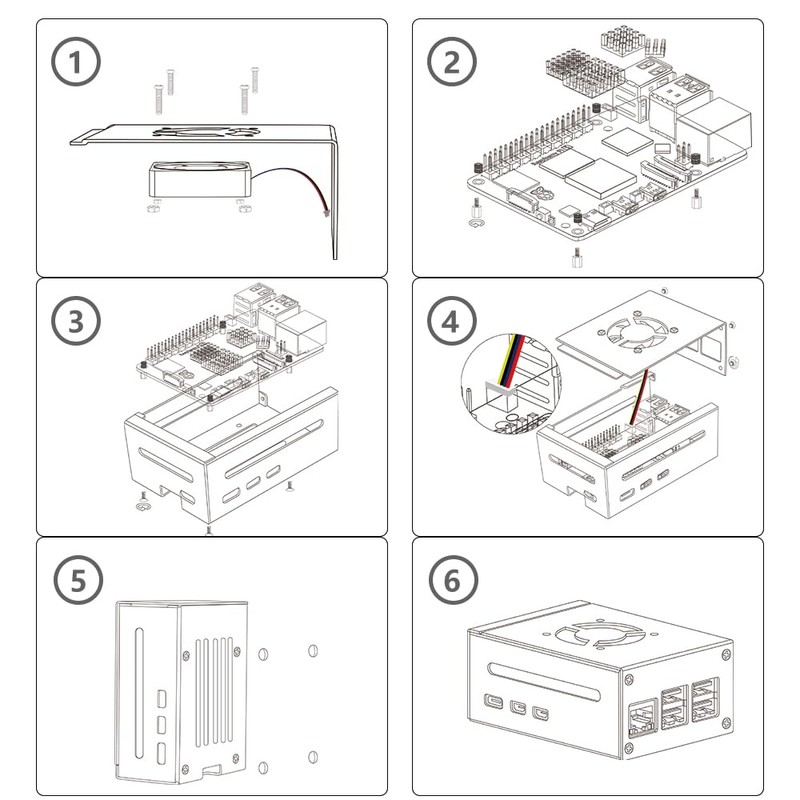GeeekPi Raspberry Pi 5 Case with Fan, Raspberry Pi 5