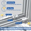 RELIANCER 8 Sets Sliding Window Locks,Aluminum Security Door Window Stoppers,Adjustable