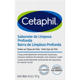 Cetaphil Barra Dermolimpiadora Limpieza Profunda Piel Normal Sensible 127 g Limpia profundamente sin resecar ni irritar, con glicerina, antioxidantes y pH neutro para mantener la barrera cutánea suave.