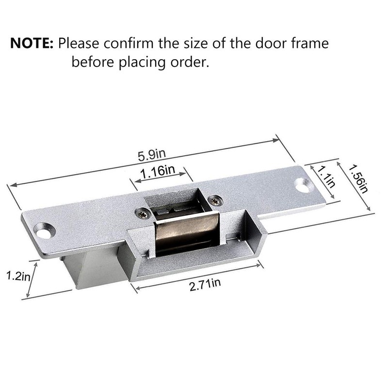 Electric Strike Lock Electronic Mortise NO Mode Fail Secure Lock