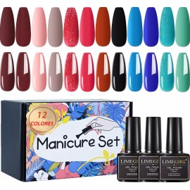 Creative Home Geles Semipermanente Esmaltes Gama De 12 Uñas Gelesh Uv/led