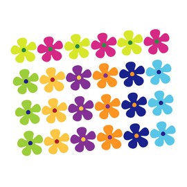 Generic 24Pcs Magnetic Flower Stickers Decorative Fridge Magnets for Refrigerator Door Cabinet Locker Easy to Use PVC Soft Magnets for Home Kitchen Surfaces
