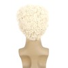 ATAYOU Mens Blonde Curly Wig with Goatee Beard and Glasses