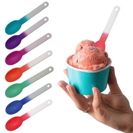 Deluxe Mood Spoon, Changes color with ice cold liquids, Reusable, Top shelf dishwasher safe - Set of 14 - Assorted - Colors may vary