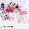 Flower Nail Foil Transfer, Hibiscus Flowers Nail Stickers 10 Rolls