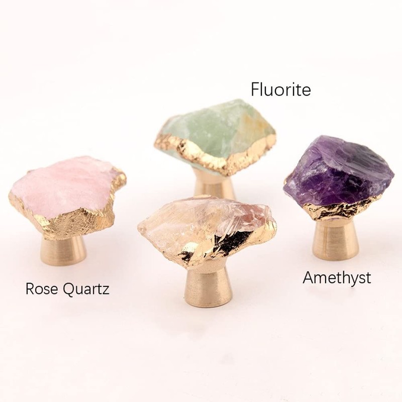 BMTick 4 Pack DIY Natural Rough Copper Crystals with Brushed