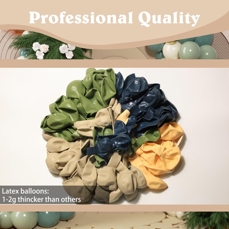 Sage Green and Blue Balloons