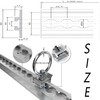 XFLYP 6PCS Lashing Rings for Lashing Rails, Single End Fitting