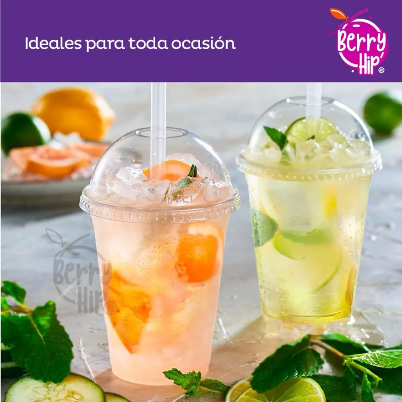 Desechables 500 Vasos Desechables De Plástico Con Tapa Tipo Domo