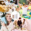 BENECREAT 20 Packs 6x6x12cm Clear Window Gift Boxes, White Bakery
