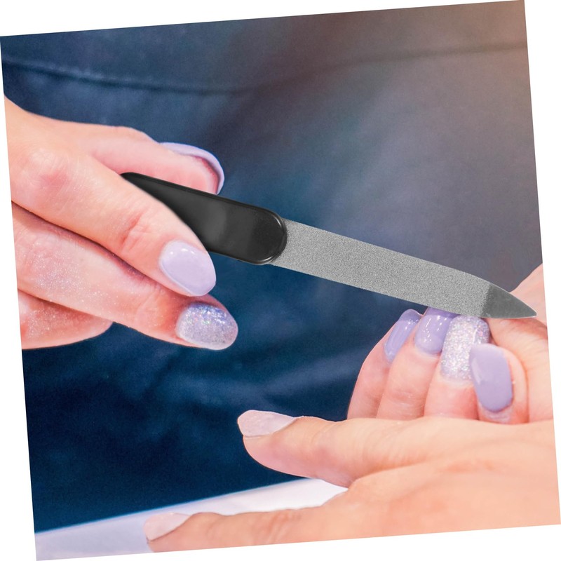 Healeved Nail Files Set Metalic Stainless Steel Cuticle Tools Smooth