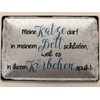 Tin Sign 30 x 20 cm Cat Bed Basket Hooky