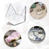 SUMNACON 5 x Triangle Clear Acrylic Display Stands Geode Stone