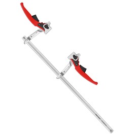 MAXPOWER Ratcheting Table Clamp, 15 3/4" Double Force Bar Clamp, Multifunctional F Clamp for Welding, Woodworking, Metal Working and DIY, Max Clamping Force 705 LBS