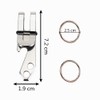 NA 2 Sets of Multifunctional Keychains Stainless Steel Key Belt