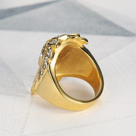 Indian chief ring, American native Indian chief head ring for men, Nordic Viking warrior ring, Indian chief jewellery, hip hop tribal chief headband ring, Non-precious metal