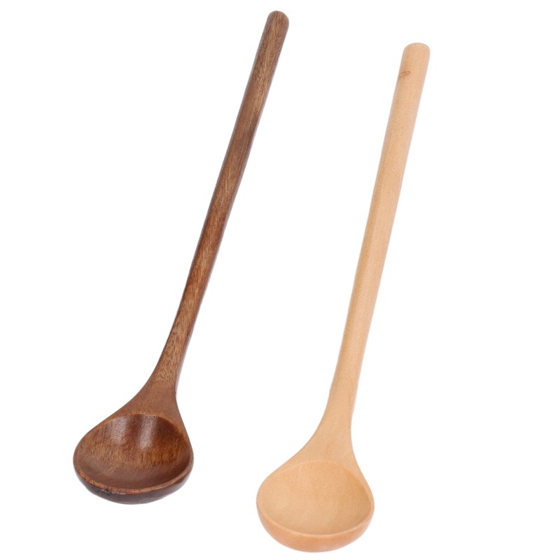 8 Pcs Wooden Spoon Beech Wood Safe Environmentally Friendly Wooden