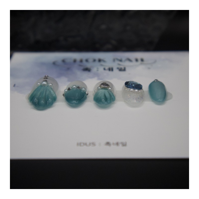 CHOK: 07 Shell Princess ❤Handmade nail tips❤ - Almond /