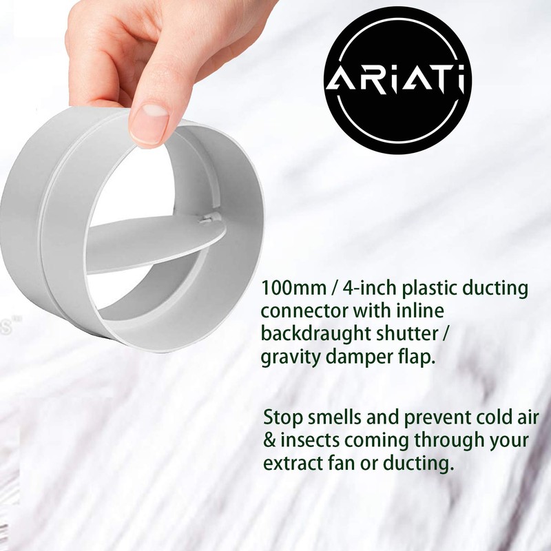 Ariati UK 2 x Pack Connector with Backdraught Shutter Flap