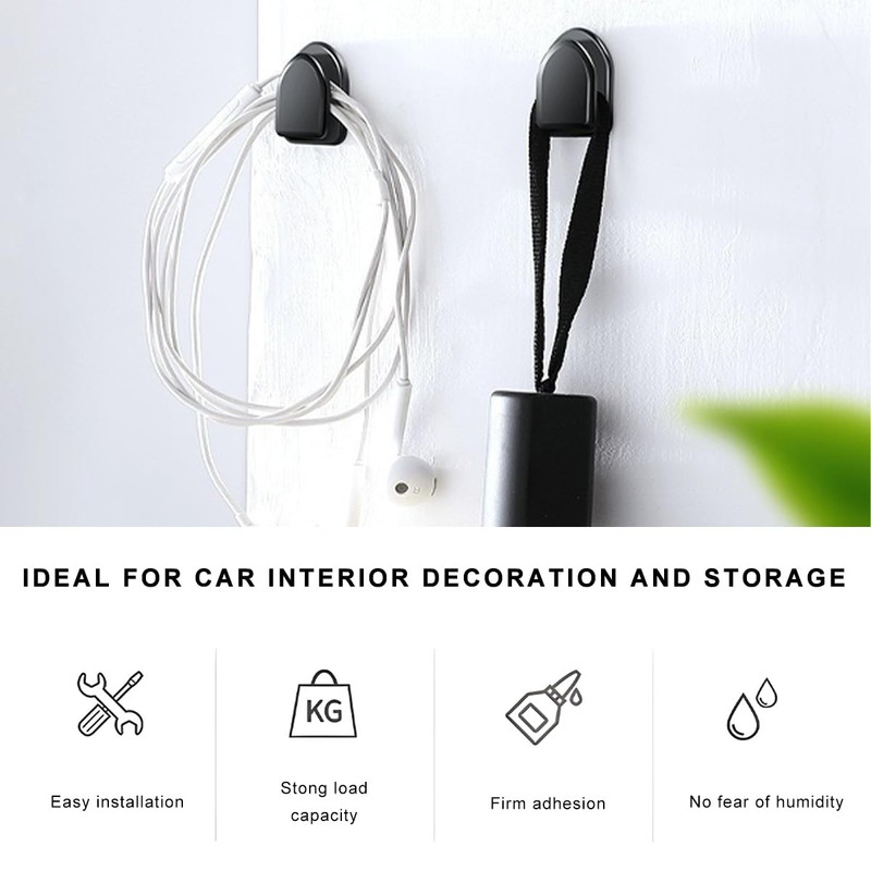 ZNDAW 8PCS Car Dashboard Mini Hooks, Strong Self Adhesive Vehicle