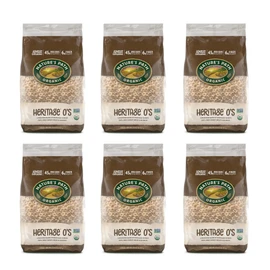 Nature's Path Organic Heritage O'S Cereal, 32 oz (Pack of 6), Non-GMO, Earth Friendly Packaging