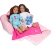 Sophia's 2-in-1 Plush Print Pull-Out Sofa Bed for Two 18''