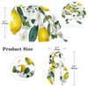 FVQL Surgical Cap with Hair Scrunchy, Flower Leaf and Lemons,