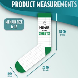 SC Products Freak In The Sheets Funny Socks Office Husband Boyfriend Gifts for Him | Size 6-12 Cotton Excel Spreadsheet Novelty Socks For Men | Valentines Christmas Secret Santa Naughty Gifts for Men