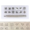 12Pcs Leather Embossing Tools Different Shape Stamps Set Saddle Making