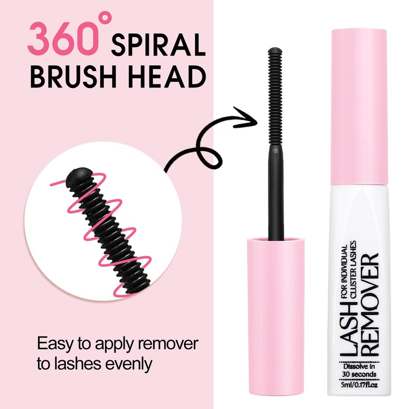 Miuffue Deep Cleansing Cluster Lash Remover, Eyelash Glue Remover for
