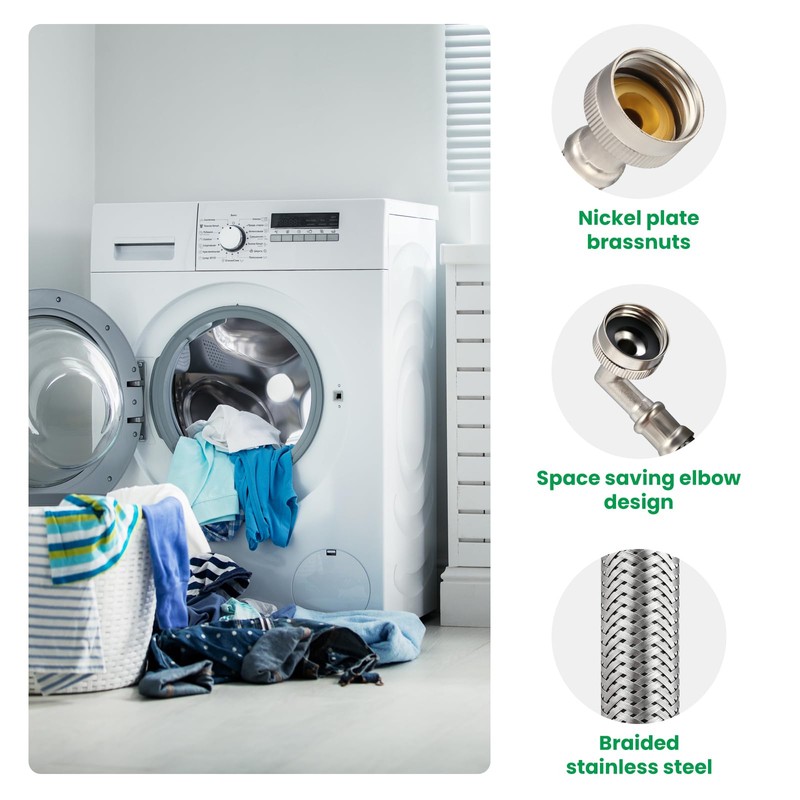 Watflow 4FT Steam Dryer Hose Installation Kit with 3/4" FHT