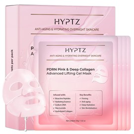 realori Salmon DNA PDRN Collagen Face Mask – Korean Face Mask for Glass Skin – Collagen Face Masks Skincare Overnight Hydrogel – Firming, Hydrating Face Masks, Pink Collagen Mask 4-Pack