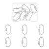 UNICRAFTALE 6pcs 2 Styles Oval Screw Carabiner Lock Stainless Steel