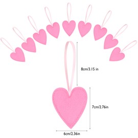 20 Pack Red Felt Heart Ornaments Valentines Day Heart Shaped Ornaments Valentines Party Hanging Decorations for Valentines Day Wedding Party Supplies
